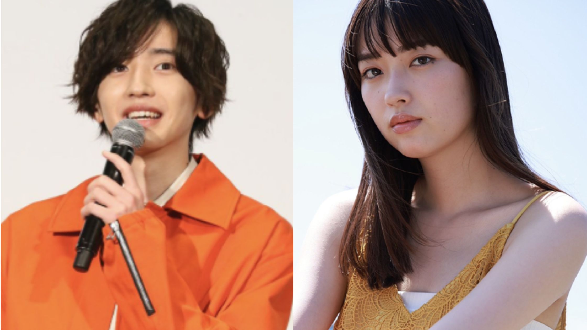 道枝駿佑と茅島みずきのツーショット画像