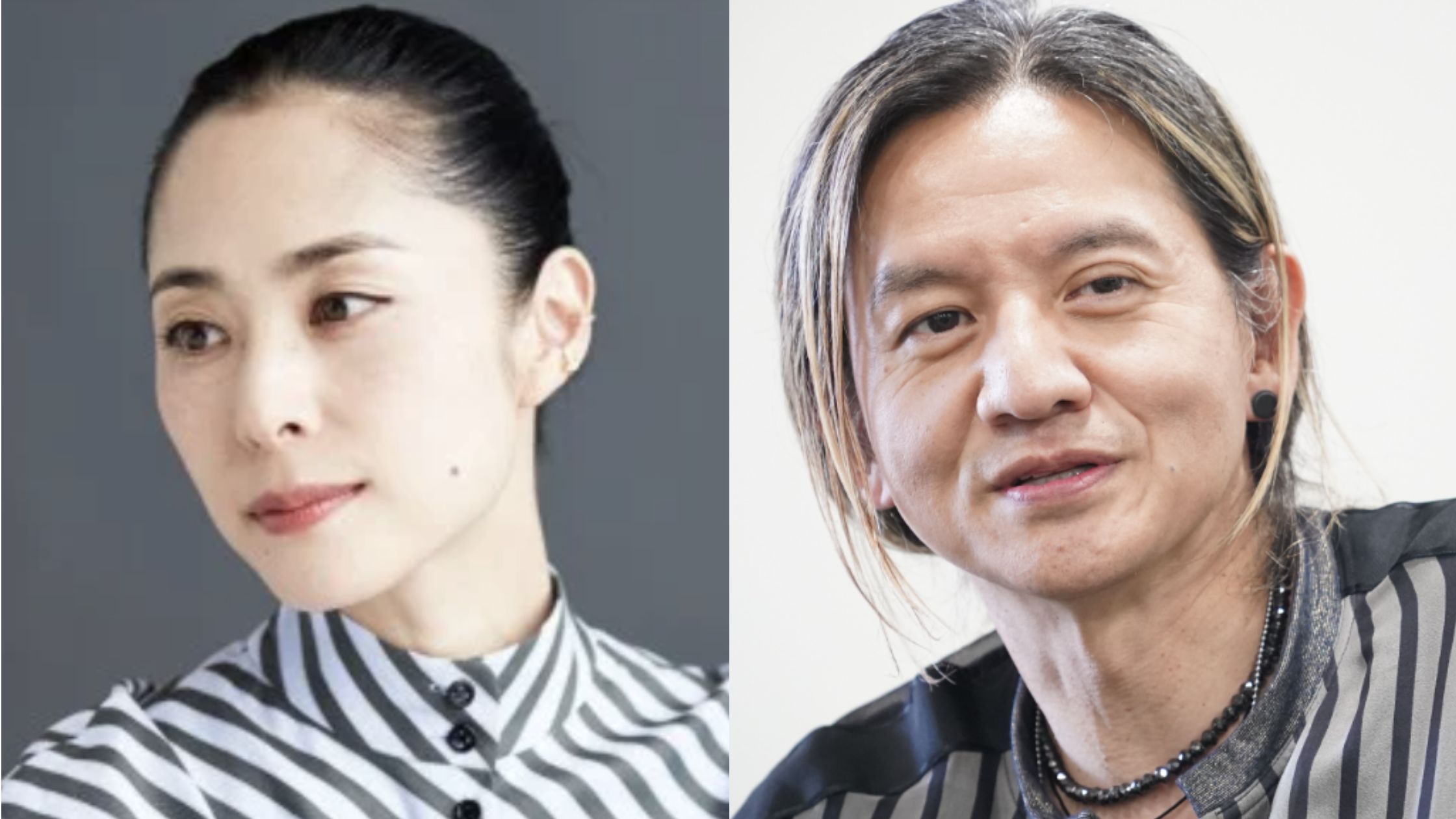 深津絵里と岡本健一のツーショット画像