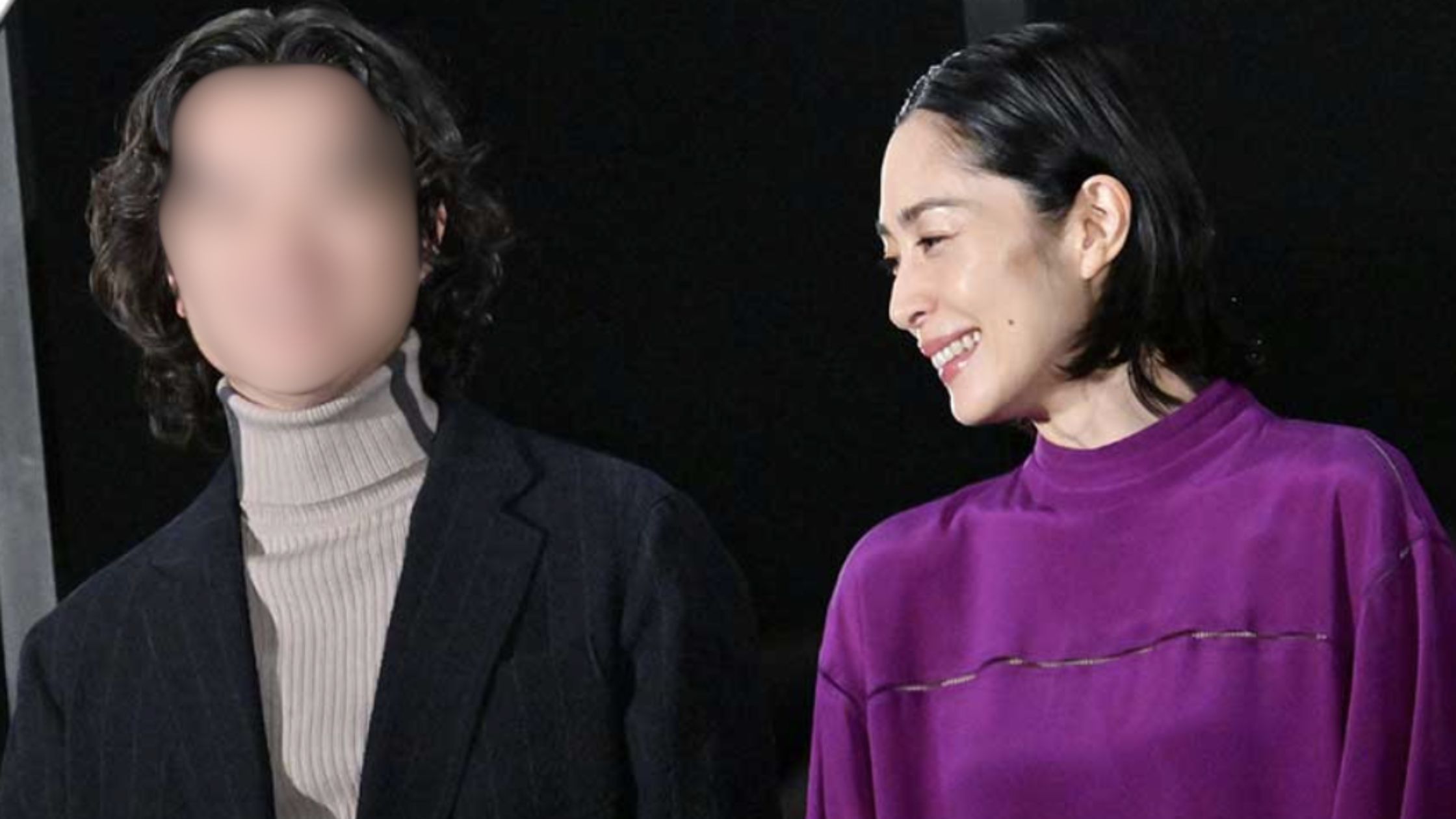 深津絵里と彼氏白山春久のツーショット画像