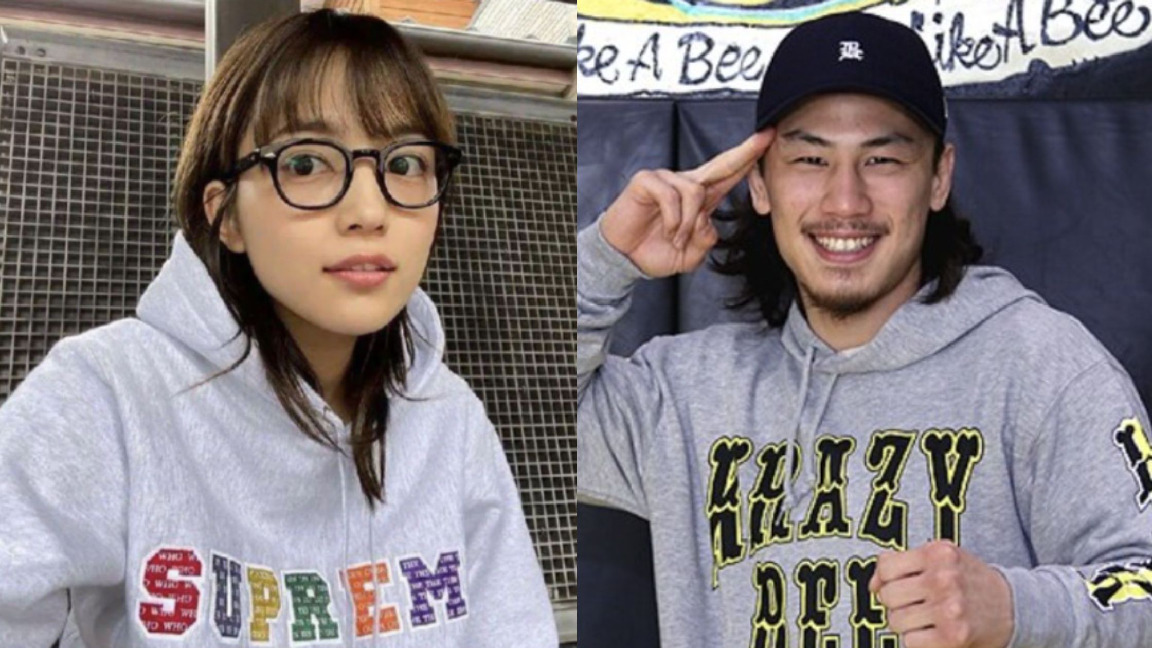 川口春奈と矢地祐介のツーショット画像