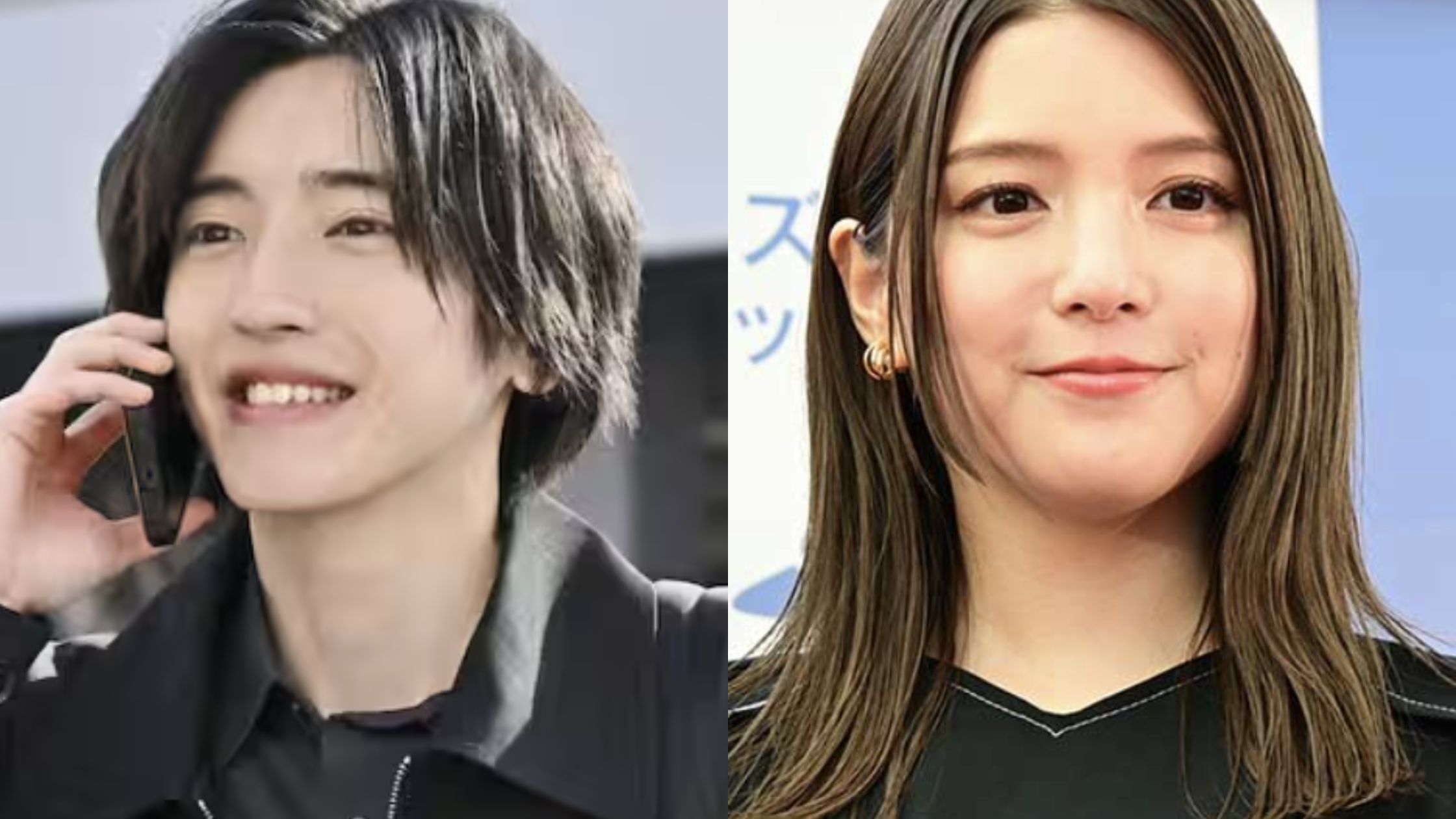 道枝駿佑と川島海荷のツーショット画像