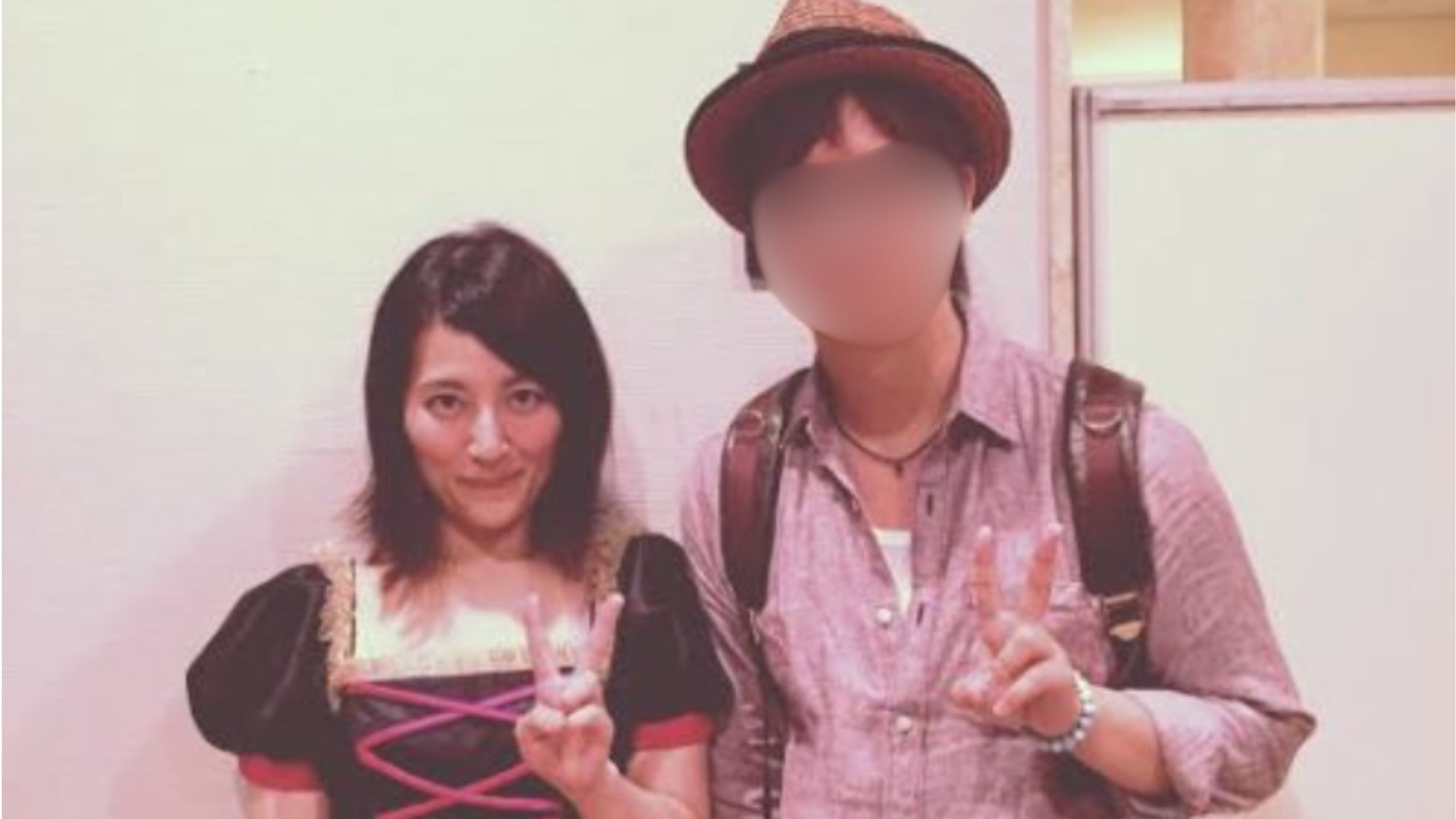 福田彩乃と夫のツーショット画像
