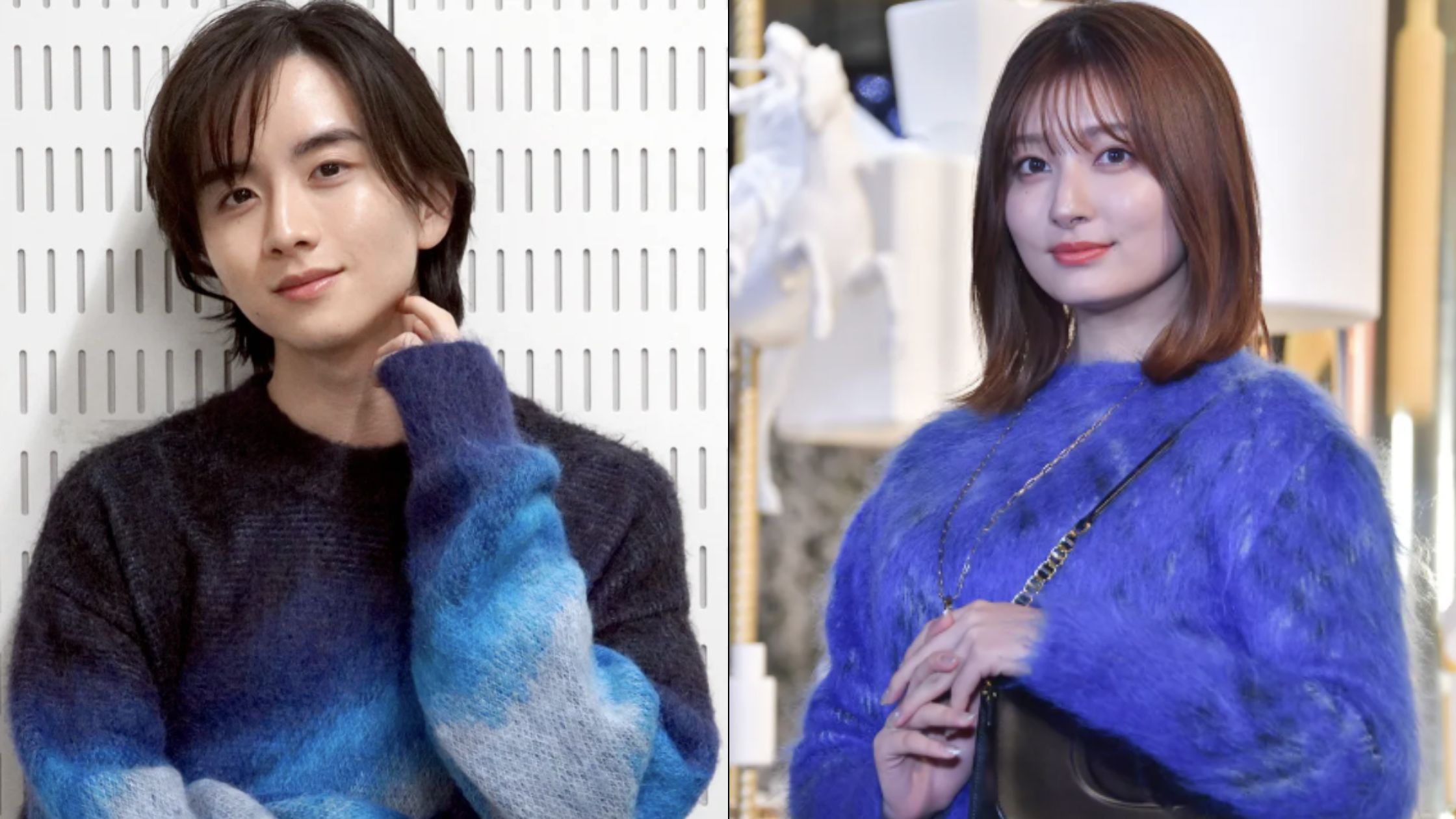 板垣李光人と吉川愛のツーショット画像
