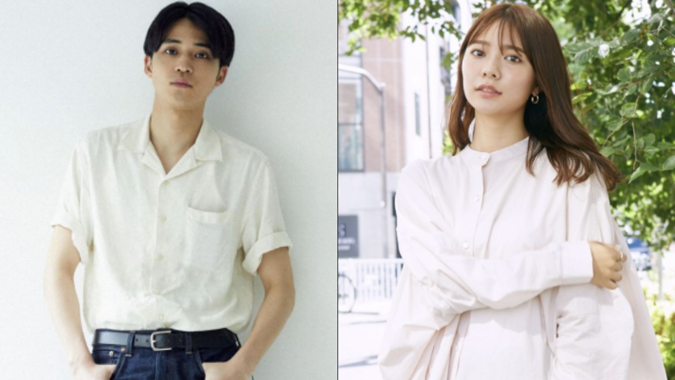 成田凌と川津明日香のツーショット画像