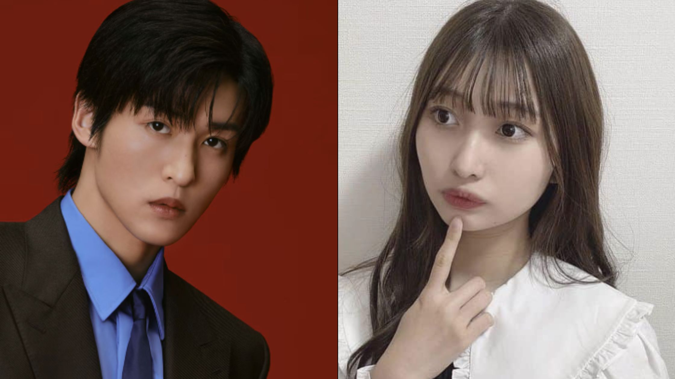 目黒蓮と本島莉々果のツーショット画像